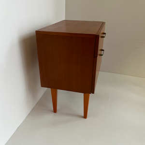 table de chevet annees 1950 tiroir abattant profil