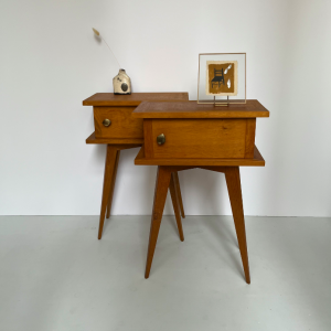 table de chevet paire de table de nuit vintage seconde main paris batignolles