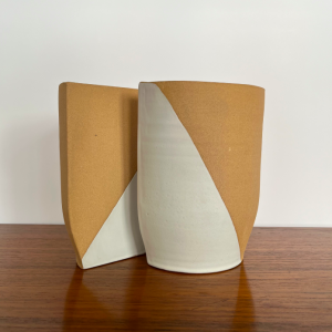 vase ceramique duo double capucinevalentin bicolore