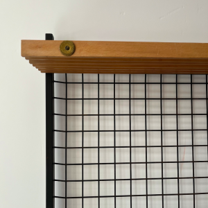 vestiaire porte manteau banc a lattes meuble d'entrée vintage 1950 italian design pateres