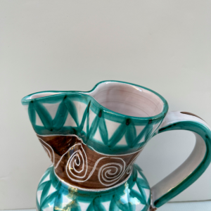 carafe robert picault dessin ceramique vert marron profil
