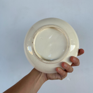 cendrier vide poche interieur bleu ciel exterieur blanc or dessous
