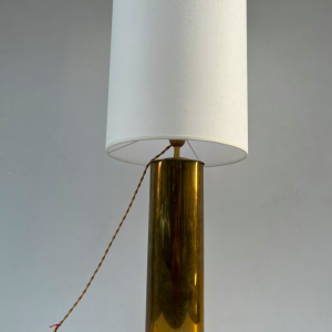 lampe à poser douille d'obus abatjour sur mesure batignolles artisanatdart paris vintage lights