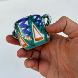 minipichet robert picault couleurs vives bleu vert ceramique vintage annees50 antiques batignolles echelle