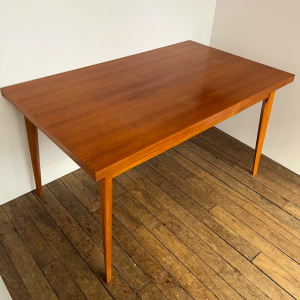 table de salle a manger en teck vintage secondemain paris brocante batignolles table rectangle avec allonge la boutique de caroline paris17 diningtable
