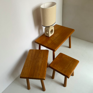 table gigogne lampe pierre albert tormos style 1970a confection abatjour sur mesure batignolles paris lannexe lartetlafacon paris