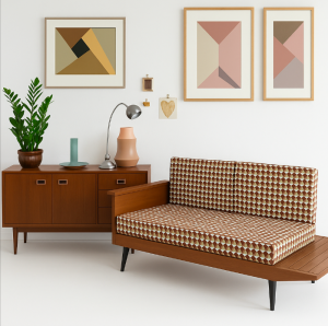 banquette daybed vintage pierre guariche tissu nobilis galerie art paris