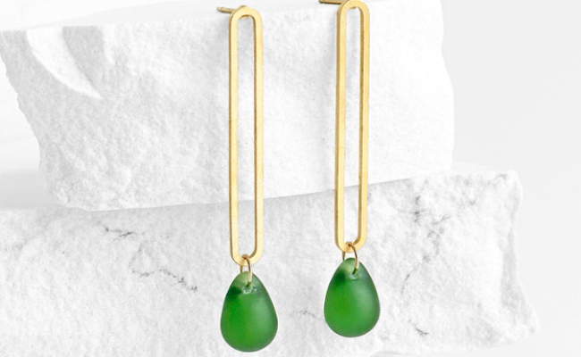Boucles d’oreille vermeil et perles vintage