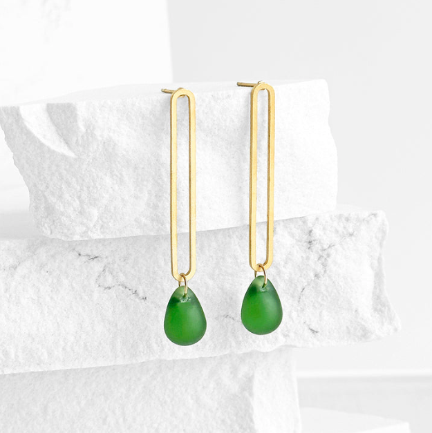 Boucles d&rsquo;oreille vermeil et perles vintage