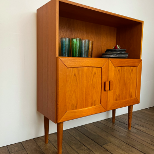 meuble de rangement haut console teck bois ancien vintage scandinave