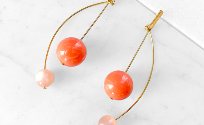 Boucles d’oreilles vermeil et perles chinées