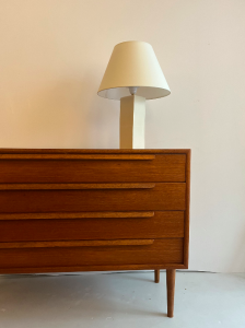 commode danoise scandinave teck large tiroirs boutique vintage paris lartetlafacon rue nollet lannexe batignolles la boutique de caroline paris17 lampe ceramique