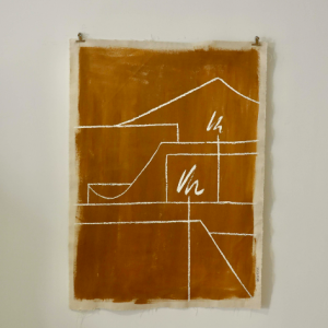 toile tenture murale kaki ocre jaune avrandinis galerie paris marseille aires