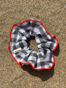 chouchou vintage upcycle ensemble creation lartetlafacon boutique deco paris reuse vichy marron