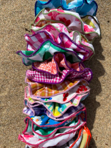 chouchou vintage upcycle ensemble creation lartetlafacon boutique deco paris tissu anciens