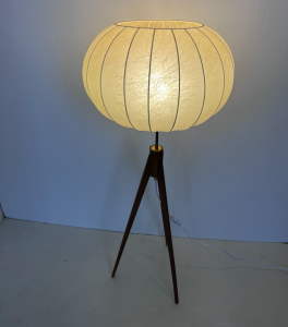 lampadaire tripode teck suspension cocoon vintage Goldkant Leuchten luminaire paris batignolles la boutique de caroline selency lighting