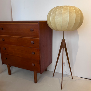 lampadaire tripode teck suspension cocoon vintage Goldkant Leuchten luminaire paris batignolles la boutique de caroline selency paris17