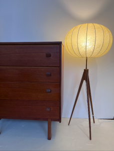 lampadaire tripode teck suspension cocoon vintage Goldkant Leuchten luminaire paris batignolles la boutique de caroline selency scandinave shop paris