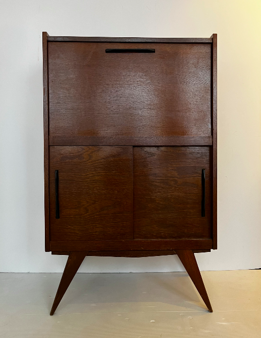 Secrétaire vintage en bois – L 70 x P 27 x H 114 cm – 320 €