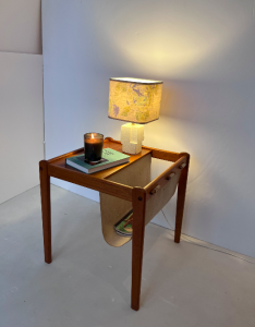 table dappoint carre danoise porte revue vintage danoise brdr furboselency la boutique de caroline lampe pierre sculpté albert tormos