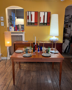 table lumiere lampadaires lampe a poser vintage abatjour sur mesure art de la table paris