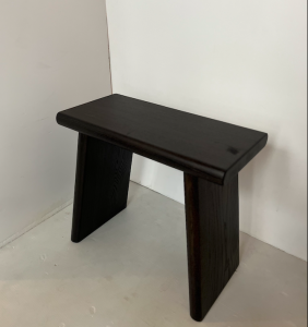 tabouret banc chene bois massif foncé fait main en france mobilier paris17