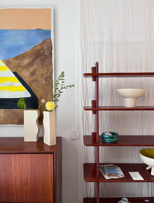 Etagere sur pieds en bois massif, Suède, 1960 – 1900 €