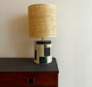 lampe à poser ceramique aster caucine valentin abat jour jute decoration design paris batignolles