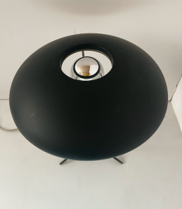 lampe louis kalff philips minou26 bijou pied laiton doré abatjour metal vert la boutique de caroline av