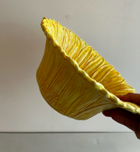 saladier fleur jaune tournesol vintage brocante paris batignolles