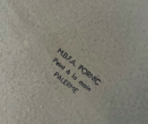 saladier plat orange terracotta pornic palerme couverts bois signé