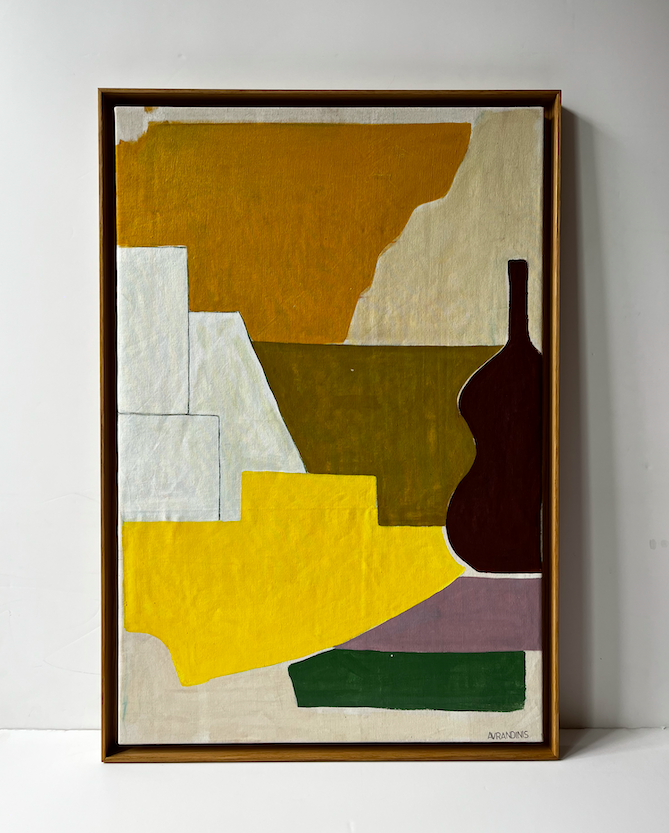 « La Terrasse » – A V R A N D I N I S – 53 x 80 cm (chassis) – 950 € encadré