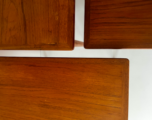 tables gigogne danoise teck annees60 midcentury coffee table teak galerie danoise angles dessus