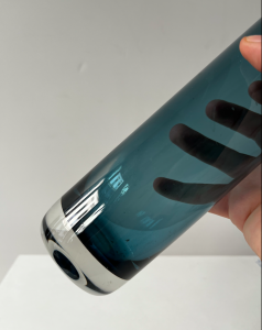 vase verre italie danois bleu gris base