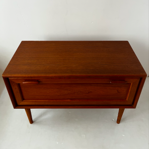 meuble bas tv de rangement en teck vintage seconde main paris