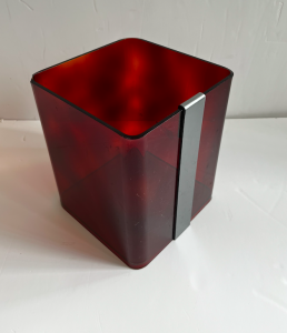 corbeille papier pvc lucite tortuer michel dumas pour roche bobois annees1970 vintage paris