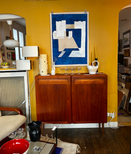 meuble buffet haut de rangement en teck 2 portes vintage scandinave paris rue nollet batignolles lartetlafacon paris17