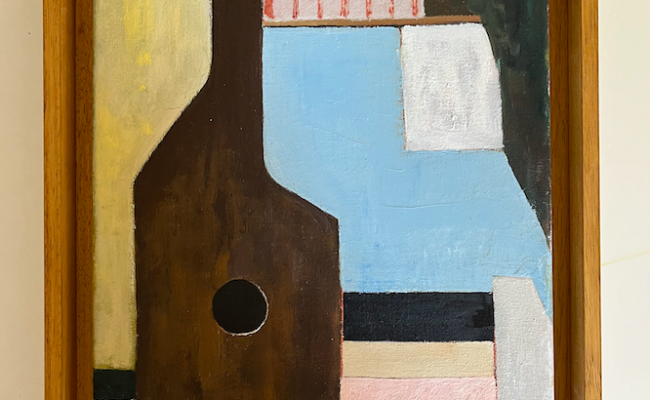 Nature morte à la guitare – A V R A N D I N I S – huile sur toile – 27 x 35 cm – 890 €