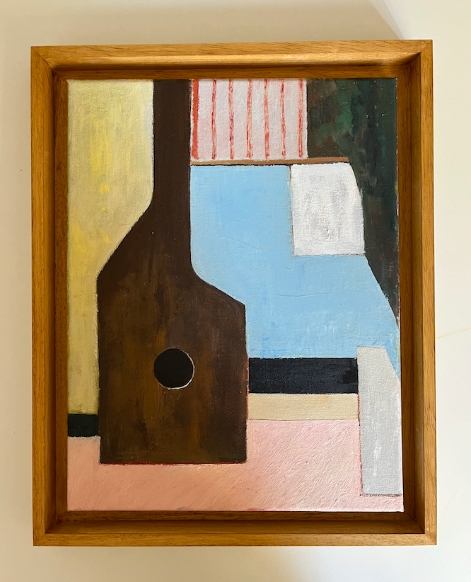 Nature morte à la guitare – A V R A N D I N I S – huile sur toile – 27 x 35 cm – 890 €