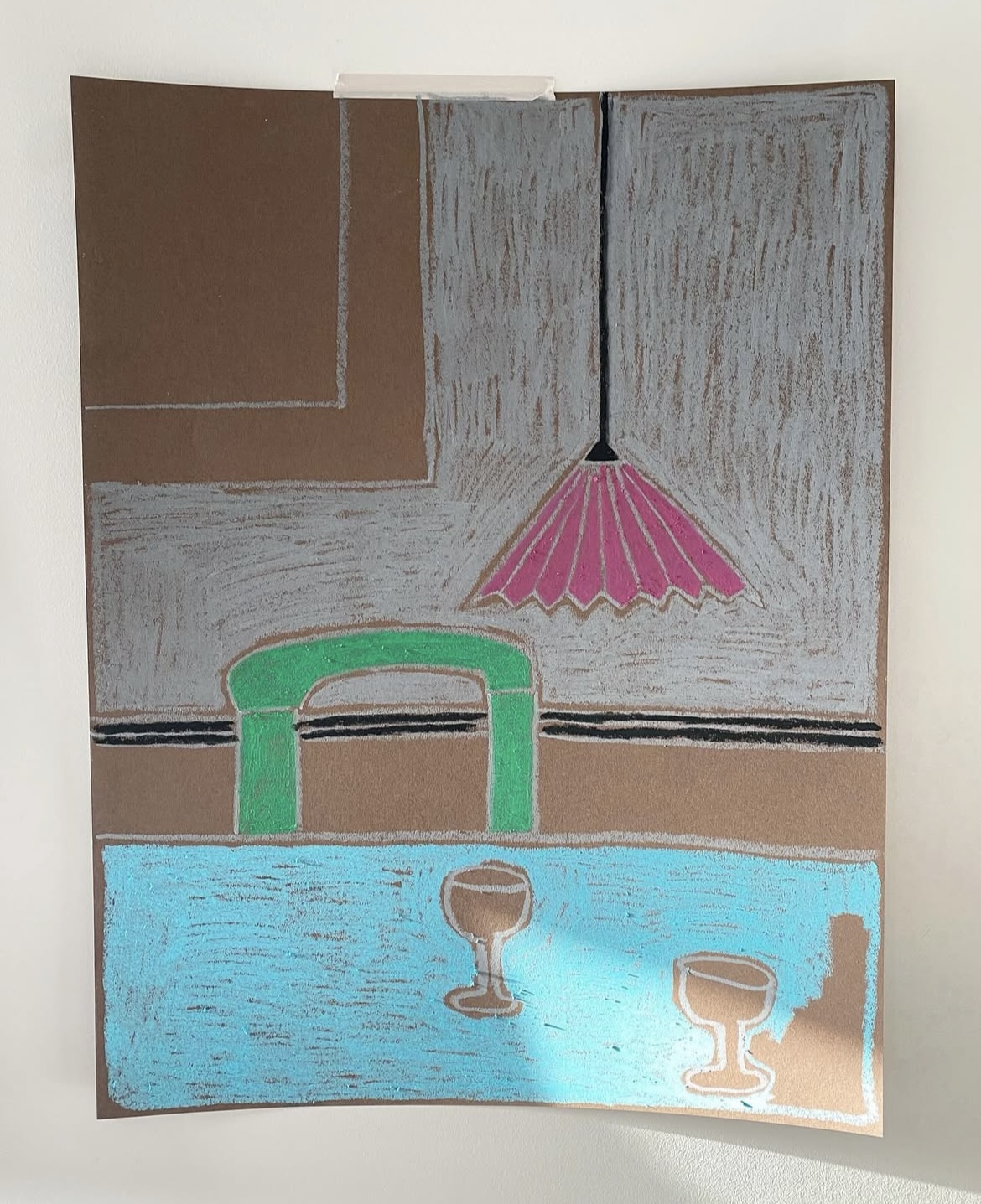 Pastel sur papier Suzanne Malingue – 420 € encadré