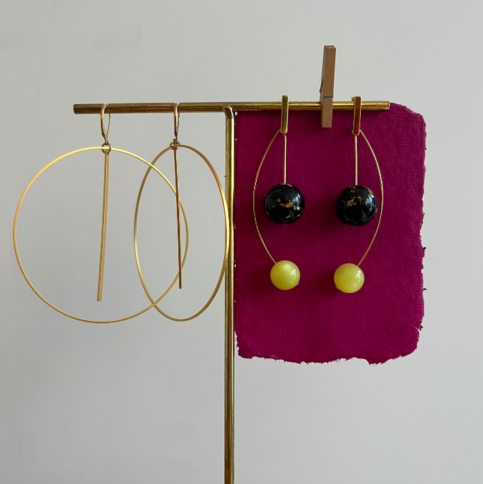 Boucles d’oreilles Lewis & Pine vermeil loop