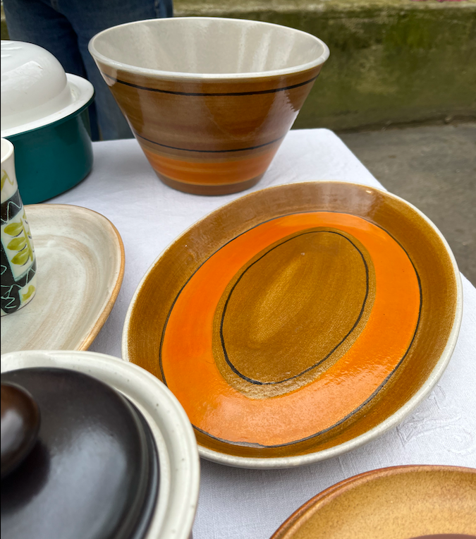 Plat et saladier vintage &laquo;&nbsp;Palerme&nbsp;&raquo;