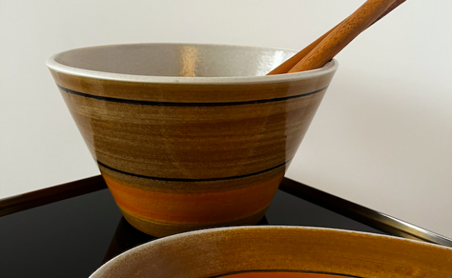 Plat et saladier vintage « Palerme » – 40 / 45 €