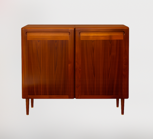 Meuble haur en teck des années 1960 – L 120 x P 33 x H 108 cm – 720 €