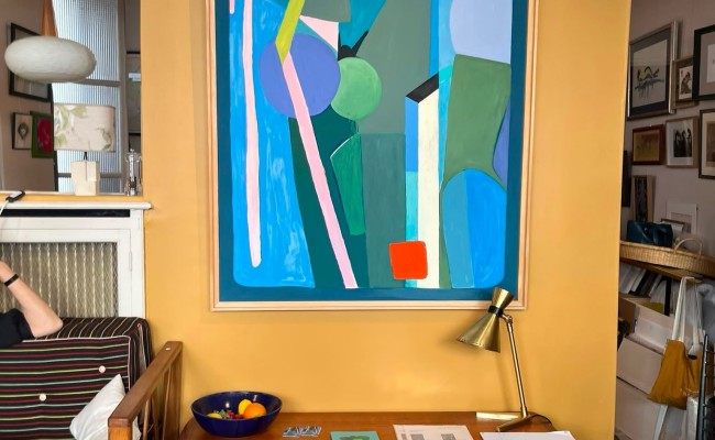 Technique mixte sur bois – peinture Nathalie Duvillier 110 X 145 cm