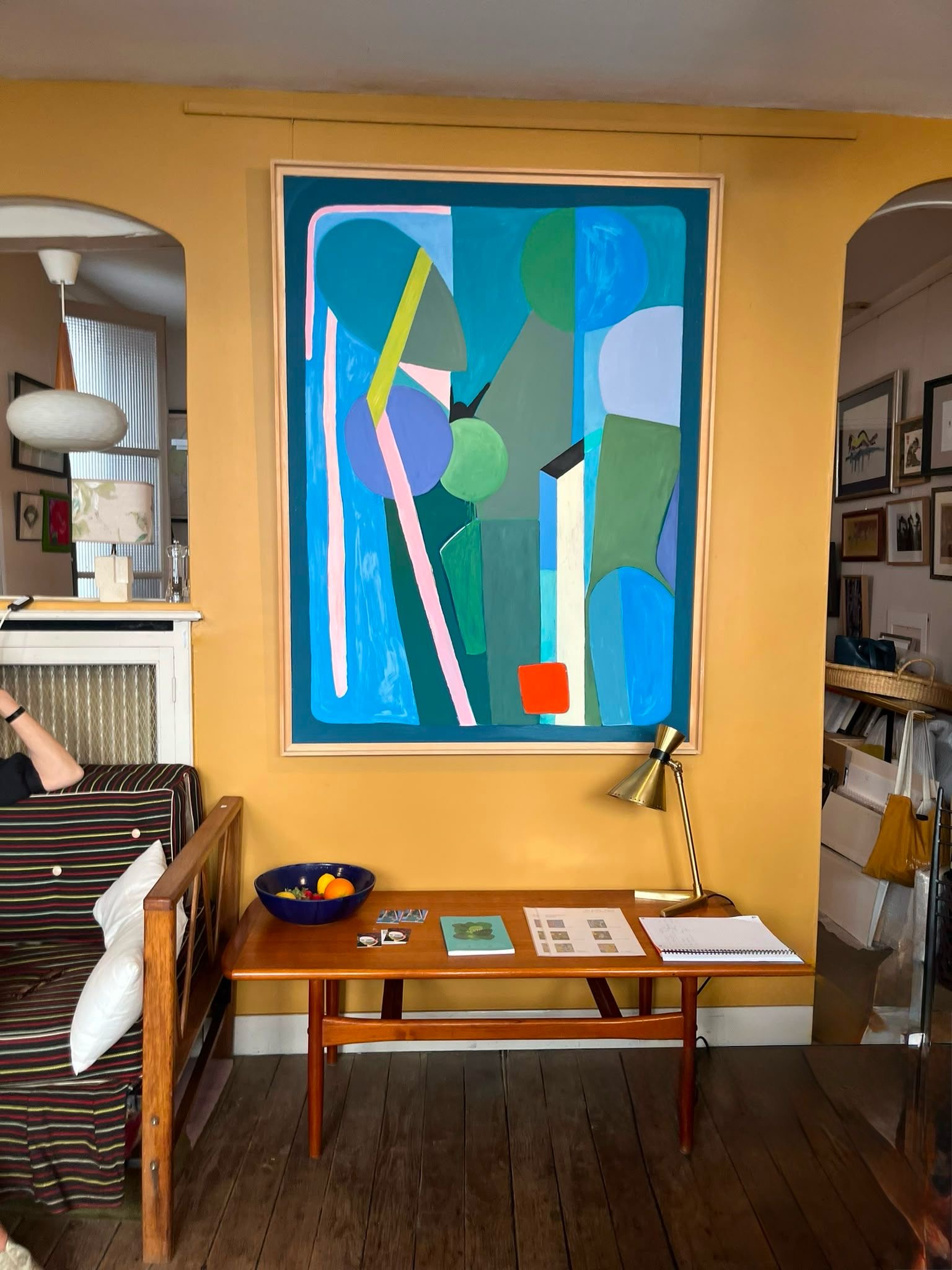 Technique mixte sur bois – peinture Nathalie Duvillier 110 X 145 cm