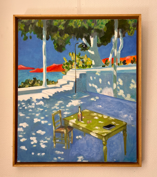 L&rsquo;heure d&rsquo;été – technique mixte sur toile par Nathalie Duvillier