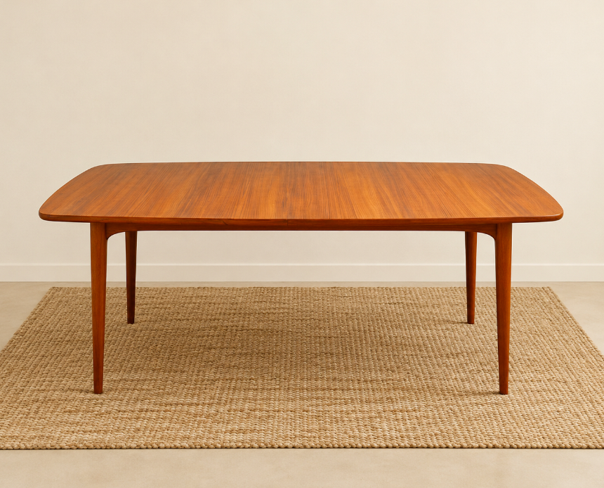 Table à manger comprenant 2 allonges centrales – L 165 (2,49m) xP90 x H73 cm – 1550 €